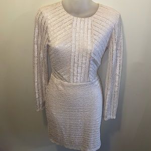 Dilliard's Cream sparkly dress